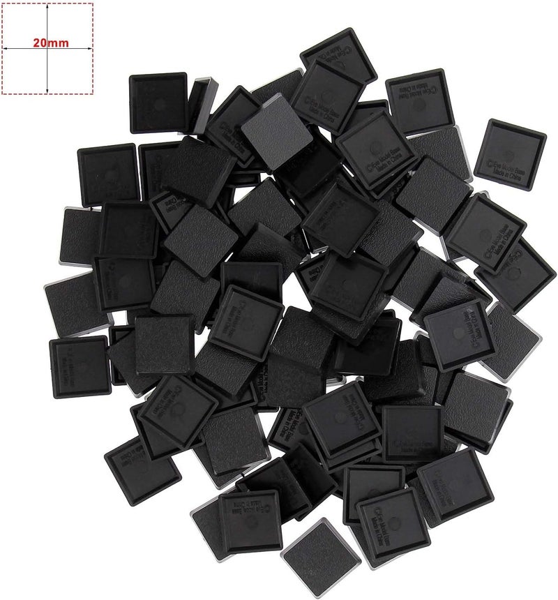 Evemodel 100PCS 20mm Square Black Miniature Model Bases for Tabletop or Miniature Wargames (20mm(0.78inch), 100PCS) - Image 1